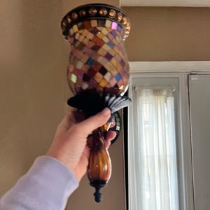 Partite wall sconces for tea lights/candles. Multicolored